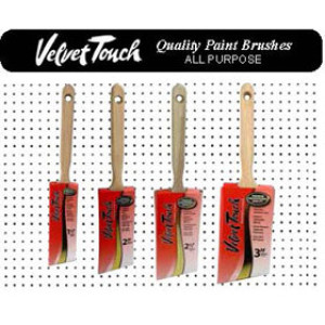 VELVET TOUCH 61600 BURGUNDY/WHITE SOLID ANGULAR SASH BRUSH ASSORTMENT