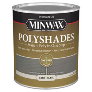 MINWAX 52721398 284 POLYSHADES SATIN SLATE STAIN