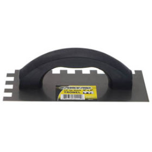 G-FORCE 70111 1/2" SQUARE NOTCHED TROWEL 9" X 4" PLASTIC HANDLE