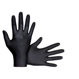 SAS 66517 7 MIL RAVEN POWDER FREE BLACK NITRILE GLOVE MEDIUM (100)