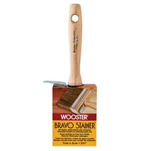 WOOSTER BRAVO STAINER F5119 2-3/4" WHITE CHINA BRISTLE THREADED HANDLE