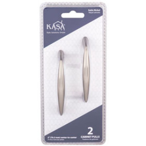 KASAWARE K7553SN-2 ZINC DIE CAST CABINET PULL SATIN NICKEL 3-3/4" 2-PACK
