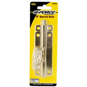 G-FORCE 43025 5" BARREL BOLT BRASS PLATED STEEL