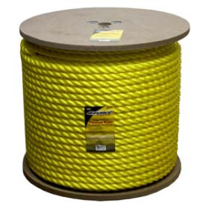G-FORCE 26035 5/8" X 600' YELLOW TWISTED POLY ROPE ON REEL