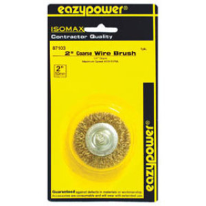 EAZYPOWER 87103 2" COARSE MOUNTED FLAT WIRE WHEEL BRUSH 1/4" SHANK 1-PACK