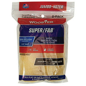 WOOSTER JUMBO-KOTER SUPER/FAB RR301 4-1/2" X 1/2" KNIT ROLLER COVER 2-PACK