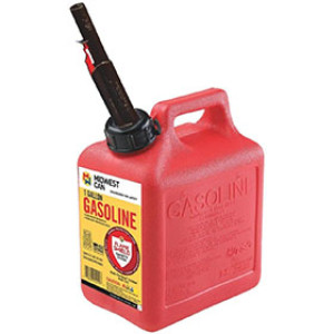 MIDWEST 1210 1 GAL EPA/CARB QUICK FLOW SPOUT GAS CAN PLASTIC RED