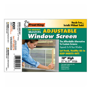 FROST KING AWS1837 55503 21-37" X 18" ADJUSTABLE WINDOW SCREEN