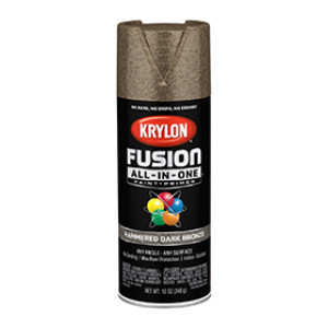 KRYLON K02787007 FUSION ALL-IN-ONE HAMMERED DARK BRONZE 12 OZ INDOOR-OUTDOOR