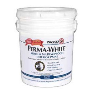 ZINSSER PERMA-WHITE 2700 MOLD & MILDEW-PROOF INTERIOR PAINT SATIN WHITE