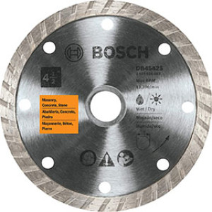BOSCH DB4542S 4.5" STANDARD TURBO RIM DIAMOND BLADE FOR SMOOTH CUTS