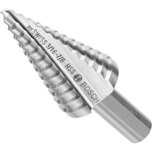 BOSCH TOOLS SDC2 3/16" TO 7/8" HIGH-SPEED STEEL TURBO STEP DRILL BIT