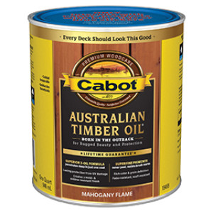 CABOT 19459.005 MAHOGANY FLAME AUSTRALIAN TIMBER OIL WOOD FINISH VOC OIL