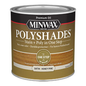 MINWAX 213104444 310 POLYSHADES SATIN HONEY PINE STAIN