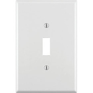 LEVITON 001-88101 OVERSIZED 1 GANG THERMOSET PLASTIC SWITCH PLATE WHITE