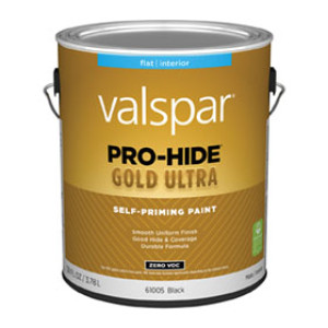 VALSPAR 61005.007 PRO-HIDE GOLD ULTRA FLAT BLACK INT SELF PRIMING PAINT