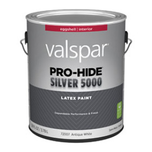 VALSPAR 72007.007 PRO-HIDE SILVER 5000 EGGSHELL ANTIQUE WHITE INT LATEX PAINT