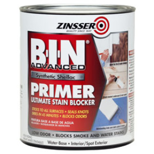 ZINSSER B-I-N ADVANCED 271009 WHITE SYNTHETIC SHELLAC PRIMER STAIN BLOCKER