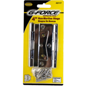 G-FORCE 42117 4" NON-MORTISE HINGE CHROME PLATED