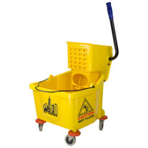 CITY STRENGTH YELLOW MOP BUCKET WITH WRINGER 35 QUART