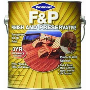 WOLMAN 14406 F&P FINISH & PRESERVATIVE REDWOOD TRANSPARENT PREMIUM WOOD FINISH