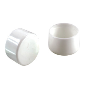 SHEPHERD 9744 1-1/8" WHITE PLASTIC LEG TIPS (4CD)