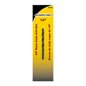 G-FORCE 22630 1/4" BLACK OXIDE DRILL BIT CARDED