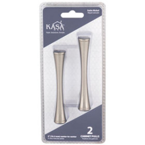 KASAWARE K5123SN-2 ZINC DIE CAST BAR CABINET PULL SATIN NICKEL 4" 2-PACK
