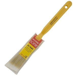WOOSTER SOFTIP Q3208 1" WHITE NYLON/GOLD POLY CHISEL TRIM ANGLE SASH BRUSH
