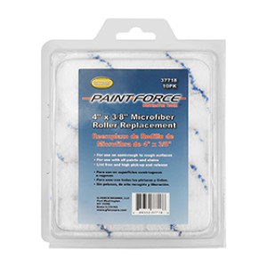 PAINT-FORCE 37718 4" X 3/8" NAP MICROFIBER MINI ROLLER REFILLS 10 PACK