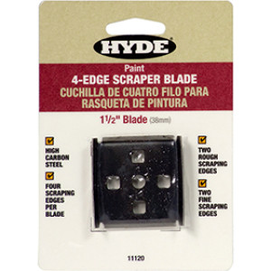 HYDE 11120 1-1/2" LIFETIME 4-EDGE REPLACEMENT BLADE FOR 10530 SCRAPER