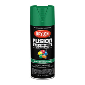 KRYLON K02724007 FUSION ALL-IN-ONE GLOSS SPRING GRASS 12 OZ INDOOR - OUTDOOR