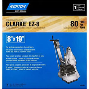 NORTON 07660782049 8" X 19" R418/22 80 GRIT DURITE SC CLOTH FLOOR SANDING BELT