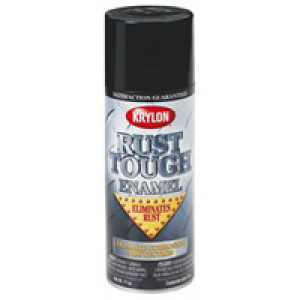 KRYLON RTA9202 12 OZ RUST TOUGH RUST PREVENTATIVE GLOSS BLACK ENAMEL SPRAY