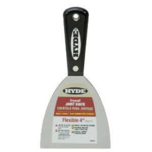 HYDE 02550 4" BLACK & SILVER FLEXIBLE JOINT KNIFE HIGH CARBON STEEL BLADE