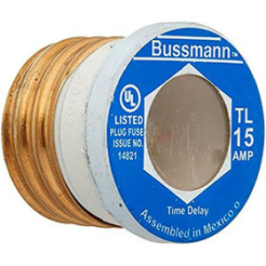 BUSSMANN TL-15PK4 15 AMP PLUG FUSE TIME DELAY EDISON BASE (4PK)