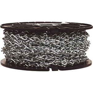 CAMPBELL T0721727N #12 SINGLE JACK CHAIN ZINC PLATED 100' RL LOW CARBON STEEL
