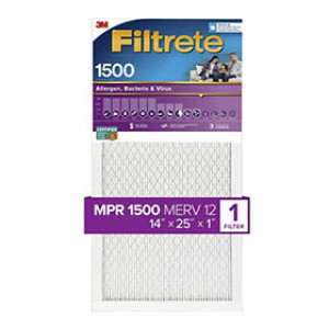 3M 2004-4 FILTRETE 14" X 25" X 1" ALLERGEN, BACTERIA & VIRUS AIR FILTER