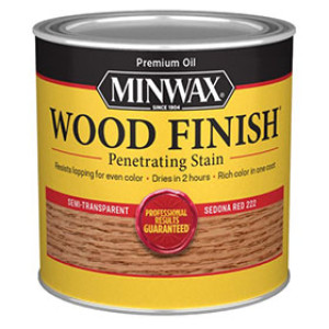 MINWAX 222204444 222 SEDONA RED WOOD FINISH PENETRATING STAIN