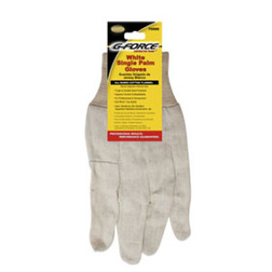 G-FORCE WH500 WHITE WORK GLOVES TAGGED
