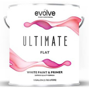 EVOLVE PAINTS UL7355-3 5G ULTIMATE LATEX WHITE FLAT PAINT