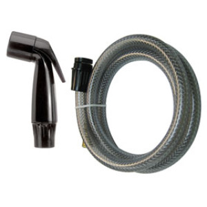 PLUMB PAK PP815-4 KITCHEN FAUCET HOSE & SPRAY HEAD 4' BLACK UNIVERSAL COUPLING