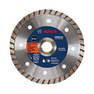 BOSCH DB4542C 4.5" PREMIUM TURBO RIM DIAMOND BLADE FOR SMOOTH CUTS W/CLAM