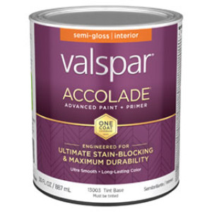 VALSPAR 13003.005 ACCOLADE SEMI-GLOSS TINT BASE INTERIOR PAINT & PRIMER