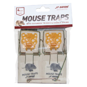 JT EATON 406XT LITTLE BIGFOOT MOUSE SIZE SNAP TRAP WITH EXPANDED TRIGGER 4PK