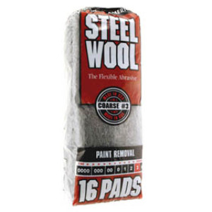 RHODES AMERICAN 106605-06 GRADE 2 STEEL WOOL 16 PAD LOAF SURFACE PREP