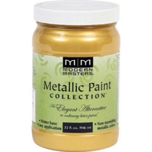 MODERN MASTERS ME701-32 RICH GOLD SATIN METALLIC PAINT SEMI-OPAQUE
