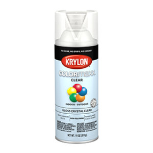 KRYLON K05515007 COLORMAXX PAINT + PRIMER GLOSS CRYSTAL CLEAR 12 OZ IN-OUTDOOR