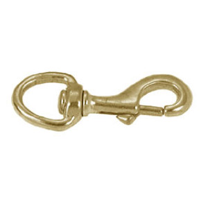 CAMPBELL T7625124 #225B 1" SWIVELING ROUND EYE BOLT SNAP POLISHED BRONZE