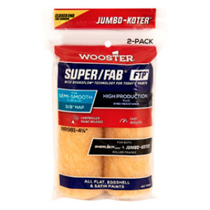 WOOSTER JUMBO-KOTER SUPER/FAB FTP RR981 6-1/2" X 3/8" CLOSED-END ROLLER 2 PACK